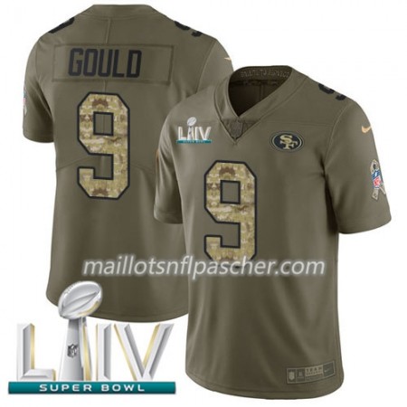 Maillot San Francisco 49ers Robbie Gould 9 Nike 2017 Salute To Service 2020 Super Bowl LIV - Homme